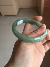 Load image into Gallery viewer, 57.6mm certificated Type A 100% Natural oily dark green/gray Jadeite Jade bangle AJ77-8579
