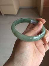 Load image into Gallery viewer, 57.6mm certificated Type A 100% Natural oily dark green/gray Jadeite Jade bangle AJ77-8579
