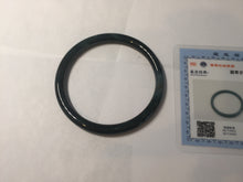 Load image into Gallery viewer, 56.1mm Certified Type A 100% Natural dark green/blue/gray Guatemala slim round cut Jadeite bangle PA139-8844
