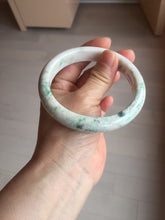 Load image into Gallery viewer, 63.5mm Certified Type A 100% Natural sunny green/white Jadeite Jade bangle BL14-4019
