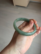 Load image into Gallery viewer, 57.6mm certificated Type A 100% Natural oily dark green/gray Jadeite Jade bangle AJ77-8579
