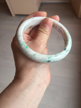 Load image into Gallery viewer, 63.5mm Certified Type A 100% Natural sunny green/white Jadeite Jade bangle BL14-4019
