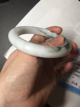 Load image into Gallery viewer, 56mm Certified Type A 100% Natural dark green/white//black Jadeite Jade bangle BK39-8357
