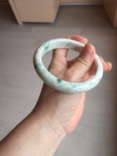 Load image into Gallery viewer, 63.5mm Certified Type A 100% Natural sunny green/white Jadeite Jade bangle BL14-4019
