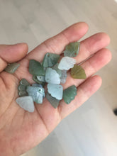 Load image into Gallery viewer, 18x11mm Type A 100% icy watery natural green blue purple white seashell/wing jadeite Jade Pendant necklace group F156
