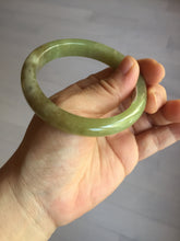 Load image into Gallery viewer, 56mm certified Type A 100% Natural yellow/brown flying dandelions nephrite Hetian Jade bangle HF81-0470
