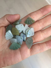 Load image into Gallery viewer, 18x11mm Type A 100% icy watery natural green blue purple white seashell/wing jadeite Jade Pendant necklace group F156
