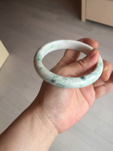 Load image into Gallery viewer, 63.5mm Certified Type A 100% Natural sunny green/white Jadeite Jade bangle BL14-4019
