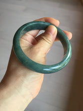 Load image into Gallery viewer, 62mm Certified Type A 100% Natural dark green/blue/gray/black Guatemala Jadeite jade bangle AY90-5766
