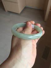 Load image into Gallery viewer, 59.4mm Certified Type A 100% Natural oily dark green gray Jadeite Jade bangle AJ76-8580
