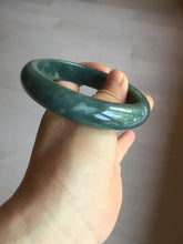 Load image into Gallery viewer, 62mm Certified Type A 100% Natural dark green/blue/gray/black Guatemala Jadeite jade bangle AY90-5766
