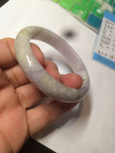 Load image into Gallery viewer, 52.5 mm Certified Type A 100% Natural light green/purple/brown Jadeite Jade bangle AZ78-1648
