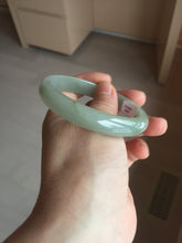 Load image into Gallery viewer, 59.4mm Certified Type A 100% Natural oily dark green gray Jadeite Jade bangle AJ76-8580
