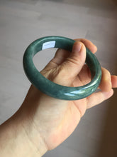 Load image into Gallery viewer, 62mm Certified Type A 100% Natural dark green/blue/gray/black Guatemala Jadeite jade bangle AY90-5766
