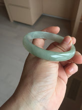 Load image into Gallery viewer, 59.4mm Certified Type A 100% Natural oily dark green gray Jadeite Jade bangle AJ76-8580
