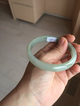 Load image into Gallery viewer, 59.4mm Certified Type A 100% Natural oily dark green gray Jadeite Jade bangle AJ76-8580
