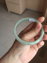 Load image into Gallery viewer, 59.4mm Certified Type A 100% Natural oily dark green gray Jadeite Jade bangle AJ76-8580
