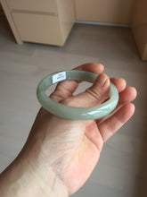 Load image into Gallery viewer, 59.4mm Certified Type A 100% Natural oily dark green gray Jadeite Jade bangle AJ76-8580
