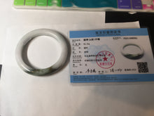 Load image into Gallery viewer, 58.7mm Certified Type A 100% Natural dark green/white//black Jadeite Jade bangle BK40-8351
