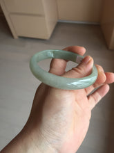 Load image into Gallery viewer, 59.4mm Certified Type A 100% Natural oily dark green gray Jadeite Jade bangle AJ76-8580
