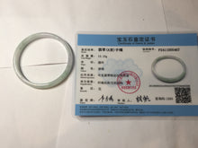 Load image into Gallery viewer, 50mm certified 100% natural icy watery Type A light green/purple slim jadeite jade bangle BS73-5467
