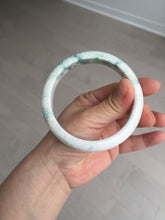 Load image into Gallery viewer, 63.5mm Certified Type A 100% Natural sunny green/white Jadeite Jade bangle BL14-4019
