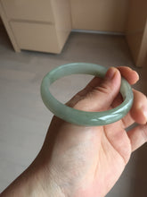 Load image into Gallery viewer, 59.4mm Certified Type A 100% Natural oily dark green gray Jadeite Jade bangle AJ76-8580
