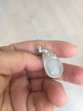 Load image into Gallery viewer, 100% Natural type A icy watery light green/clear Jadeite Jade seashell (福贝)  pendant F149
