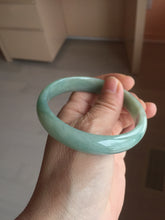 Load image into Gallery viewer, 58.4mm certificated Type A 100% Natural dark green Jadeite Jade bangle AJ75-8581
