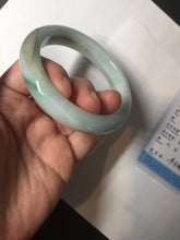 Load image into Gallery viewer, 57mm Certified Type A 100% Natural dark green/white//black Jadeite Jade bangle BK41-8354
