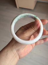 Load image into Gallery viewer, 63.5mm Certified Type A 100% Natural sunny green/white Jadeite Jade bangle BL12-4022
