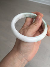 Load image into Gallery viewer, 63.5mm Certified Type A 100% Natural sunny green/white Jadeite Jade bangle BL12-4022
