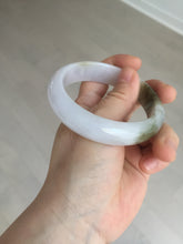 Load image into Gallery viewer, 57.5mm certified Type A 100% Natural dark green purple white Jadeite Jade bangle Y156-3005
