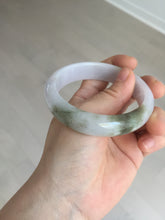 Load image into Gallery viewer, 57.5mm certified Type A 100% Natural dark green purple white Jadeite Jade bangle Y156-3005
