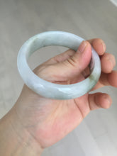 Load image into Gallery viewer, 57.5mm Certified 100% natural Type A dark green white gray chubby jadeite jade bangle AD118-2998
