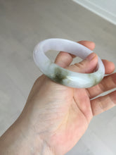 Load image into Gallery viewer, 57.5mm certified Type A 100% Natural dark green purple white Jadeite Jade bangle Y156-3005
