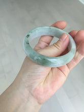 Load image into Gallery viewer, 57.5mm Certified 100% natural Type A dark green white gray chubby jadeite jade bangle AD118-2998
