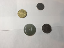 Load image into Gallery viewer, 28.7mm Type A 100% Natural icy watery oily dark green/gray Jadeite Jade Safety Guardian Button donuts Pendant PC117
