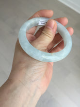 Load image into Gallery viewer, 55mm 100% natural type A icy watery light green yellow jadeite jade bangle Y155-5249
