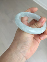 Load image into Gallery viewer, 55mm 100% natural type A icy watery light green yellow jadeite jade bangle Y155-5249
