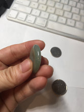 Load image into Gallery viewer, 28.7mm Type A 100% Natural icy watery oily dark green/gray Jadeite Jade Safety Guardian Button donuts Pendant PC117
