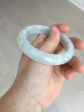 Load image into Gallery viewer, 55mm 100% natural type A icy watery light green yellow jadeite jade bangle Y155-5249
