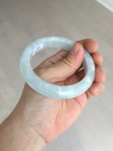 Load image into Gallery viewer, 55mm 100% natural type A icy watery light green yellow jadeite jade bangle Y155-5249
