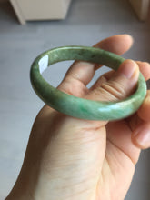 Load image into Gallery viewer, 56.4mm Certified Type A 100% Natural dark green gray black brown jadeite Jade bangle PD171-6299
