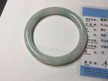 Load image into Gallery viewer, 54mm Certified type A 100% Natural sunny green/white round cut Jadeite bangle BN81-9817
