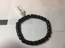 Load image into Gallery viewer, 7x6.2mm 100% Natural black nephrite(Mo Yu, 墨玉) cylinder bead bracelet for 50-55mm HN2
