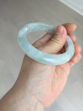 Load image into Gallery viewer, 54.5mm 100% natural type A icy watery light green/brown/black seaweed jadeite jade bangle Y154-5248
