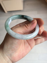 Load image into Gallery viewer, 51.5mm certified Type A 100% Natural sunny green purple oval Jadeite Jade bangle BN43-5137
