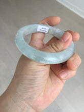 Load image into Gallery viewer, 54.5mm 100% natural type A icy watery light green/brown/black seaweed jadeite jade bangle Y154-5248
