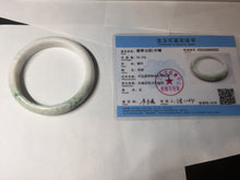 Load image into Gallery viewer, 63.5mm Certified Type A 100% Natural sunny green/white Jadeite Jade bangle BL12-4022
